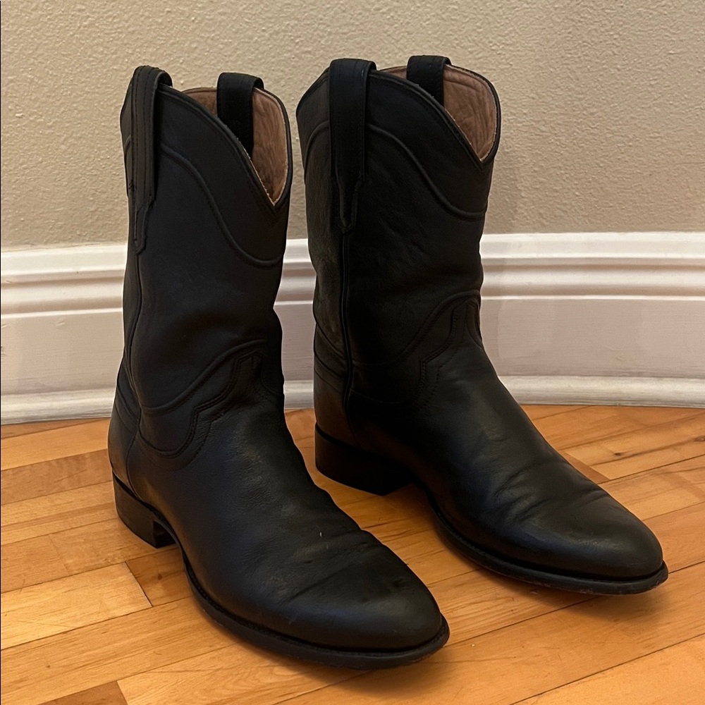 Tecovas Black Leather Western Boots